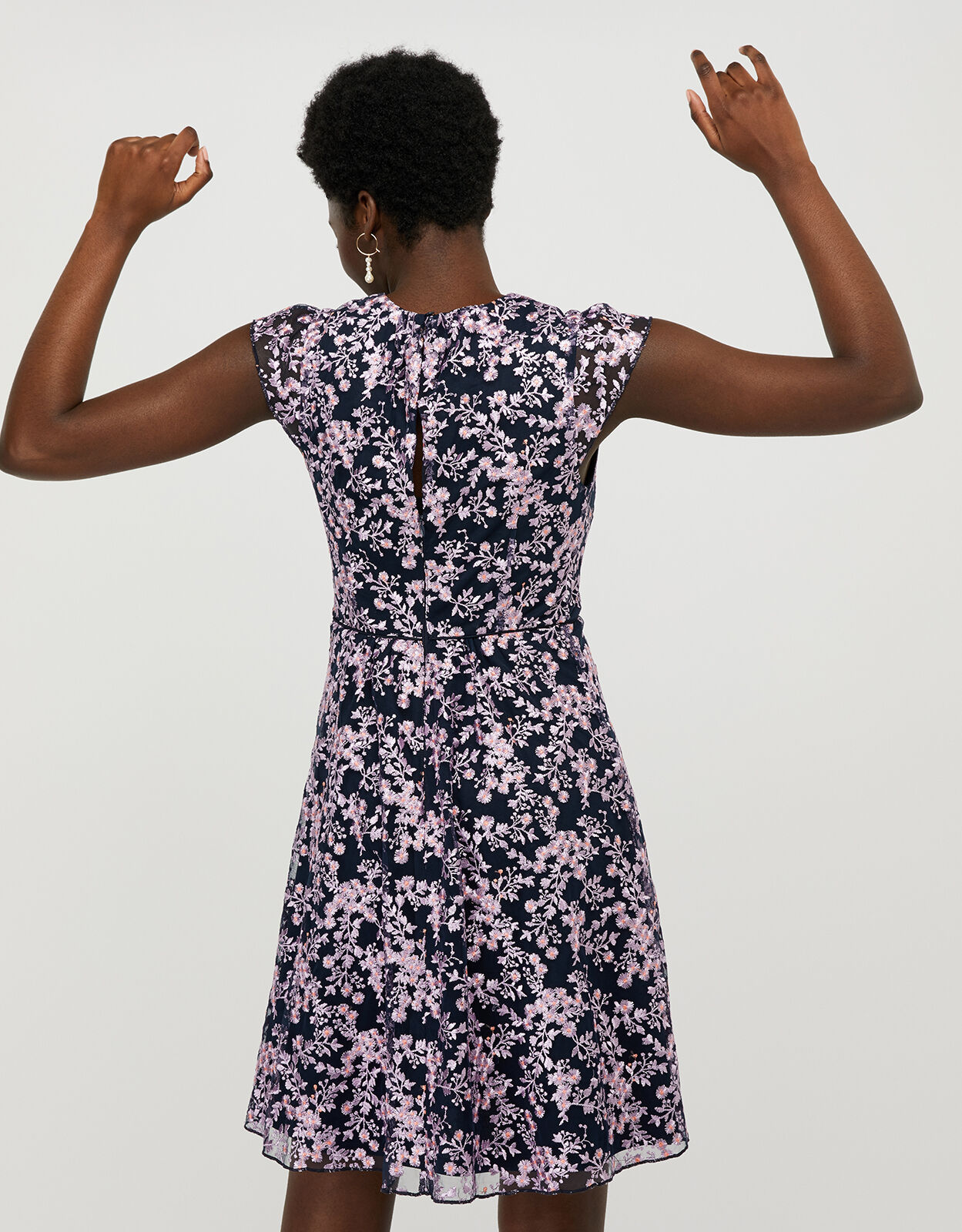 Aster Floral Embroidered Shift Dress ...
